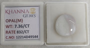 7.36/CT Natural Opal with Govt. Lab Certificate-12214D49544